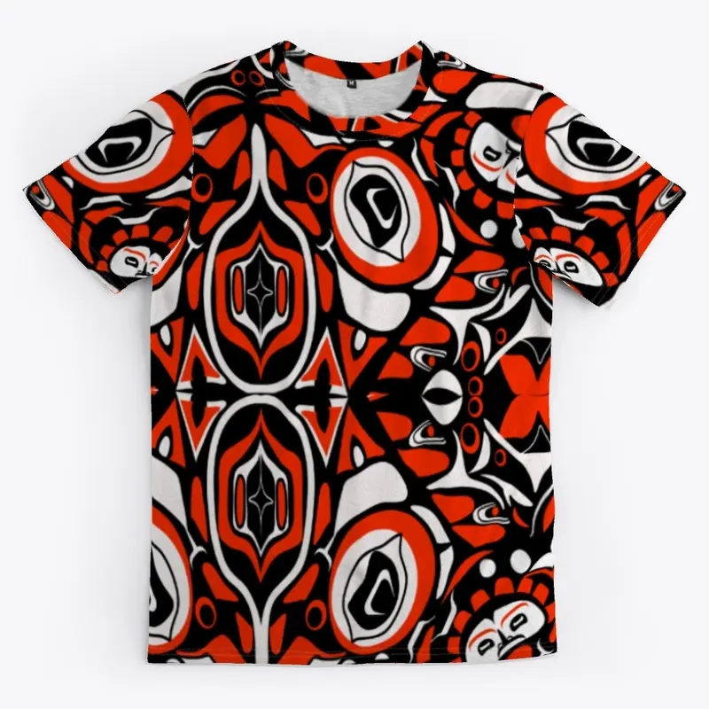 Red Tribal Motif